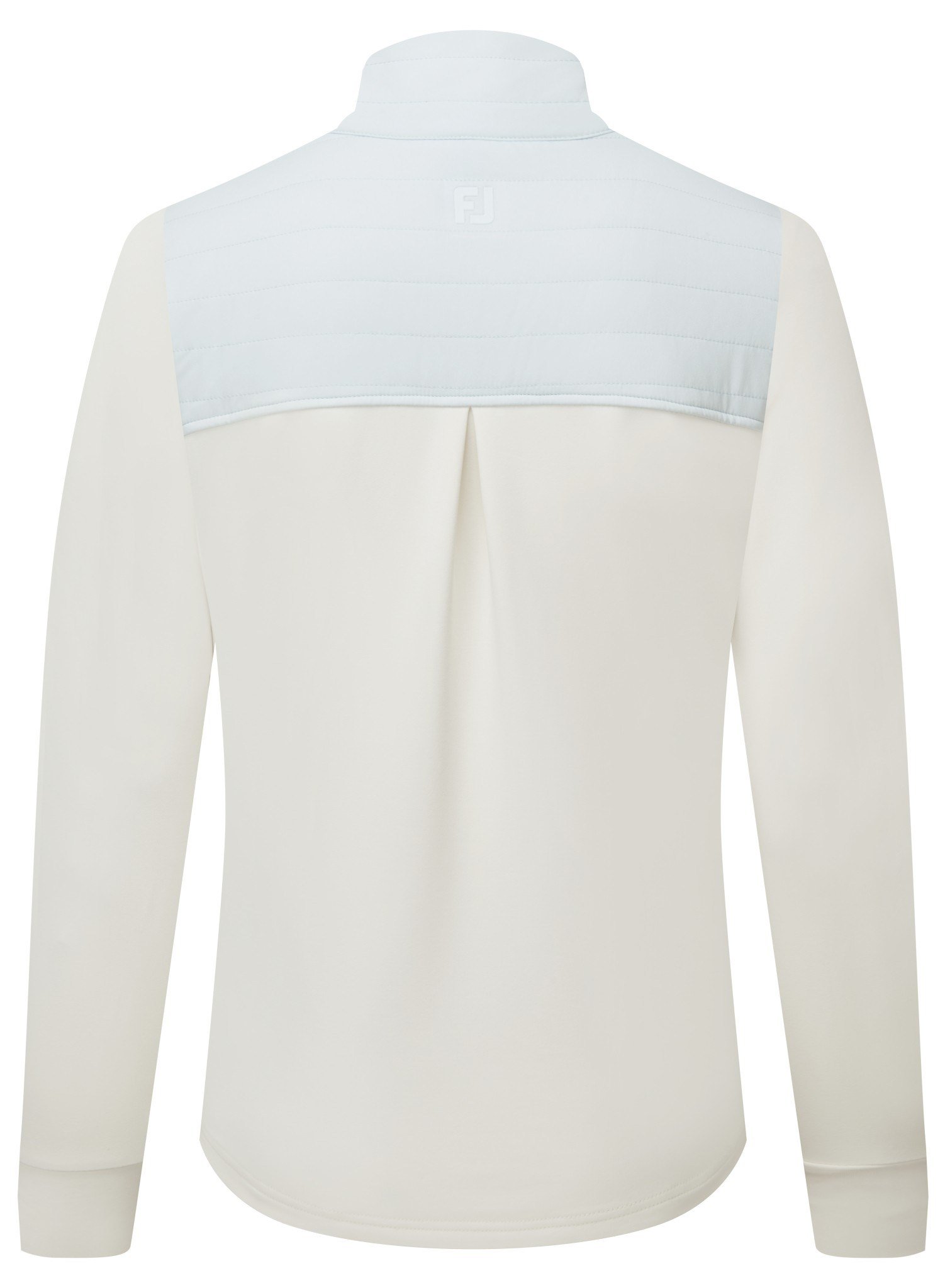 FootJoy ThermoSeries Hybrid Popover women's sweatshirt, off white/ice blue