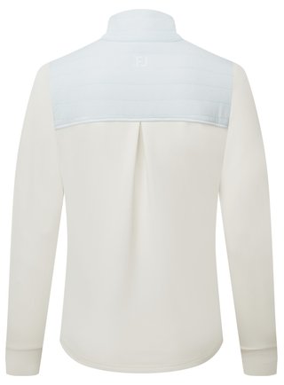 FootJoy ThermoSeries Hybrid Popover women's sweatshirt, off white/ice blue