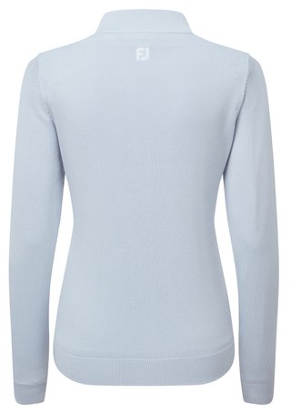 FootJoy Drirelease Full-Zip Lined women's sweater, ice blue