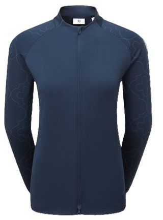 FootJoy Midlayer Full Zip Printed Sleeve women's sweatshirt, navy
