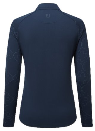 FootJoy Midlayer Full Zip Printed Sleeve women's sweatshirt, navy