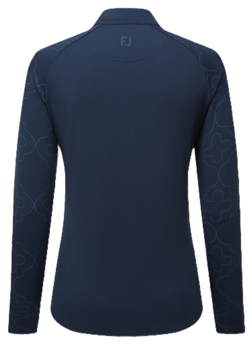 FootJoy Midlayer Full Zip Printed Sleeve women's sweatshirt, navy