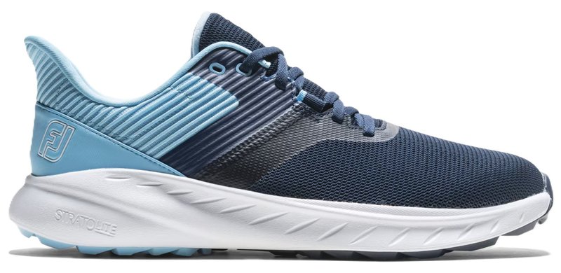 FootJoy Flex mens golf shoes, navy/blue/white