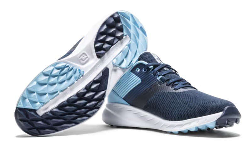 FootJoy Flex mens golf shoes, navy/blue/white