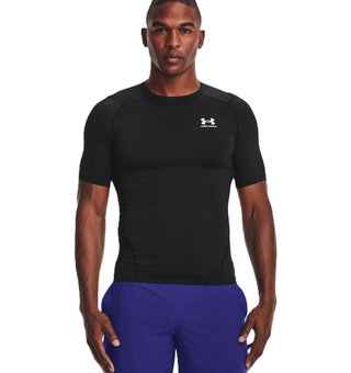 Under Armour HeatGear men's compression top, black/white