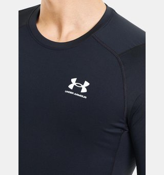 Under Armour HeatGear men's compression top, black/white