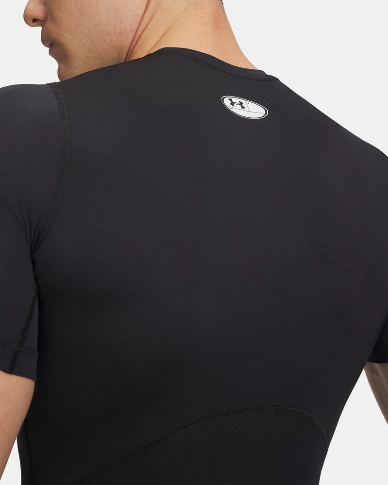 Under Armour HeatGear men's compression top, black/white