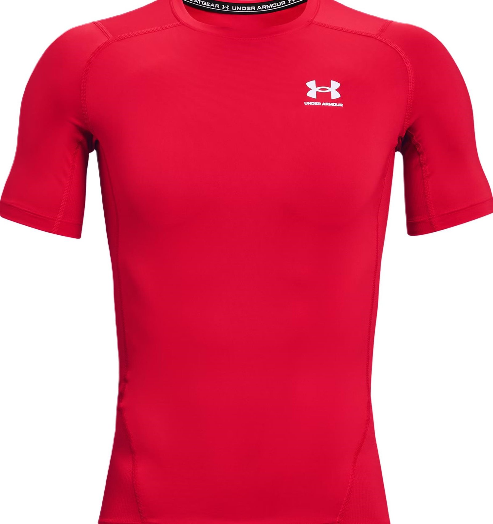 Under Armour HeatGear men's compression top, red/white