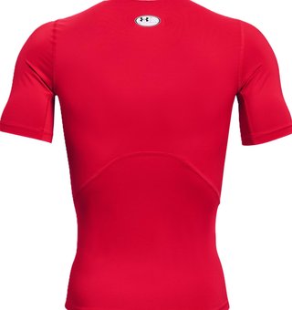 Under Armour HeatGear men's compression top, red/white
