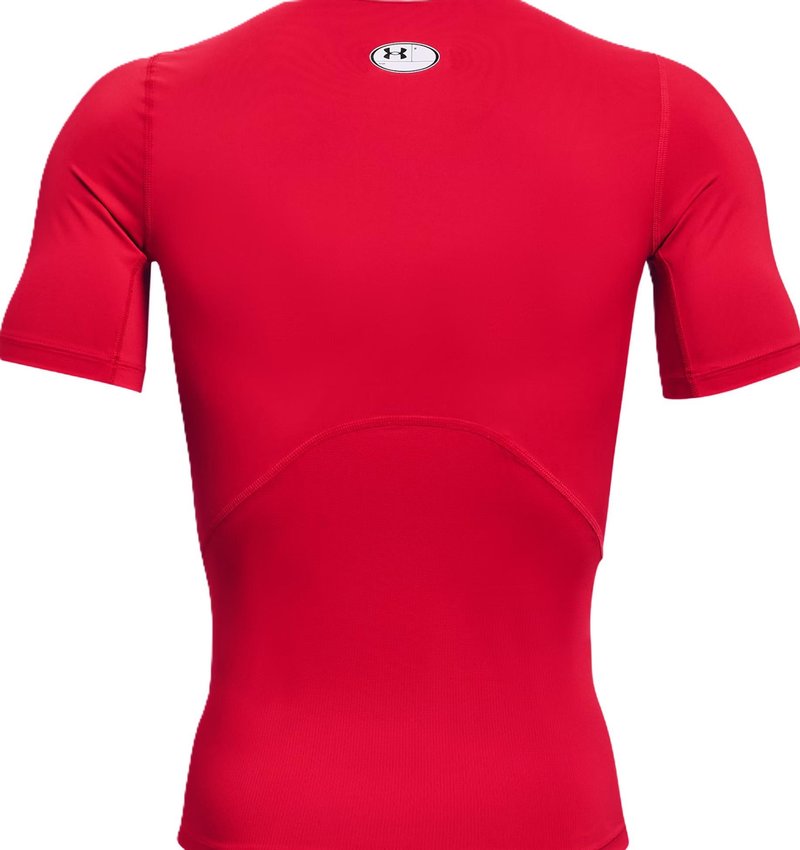 Under Armour HeatGear men's compression top, red/white
