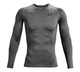 Under Armour HeatGear men's compression long sleeve shirt, carbon heather