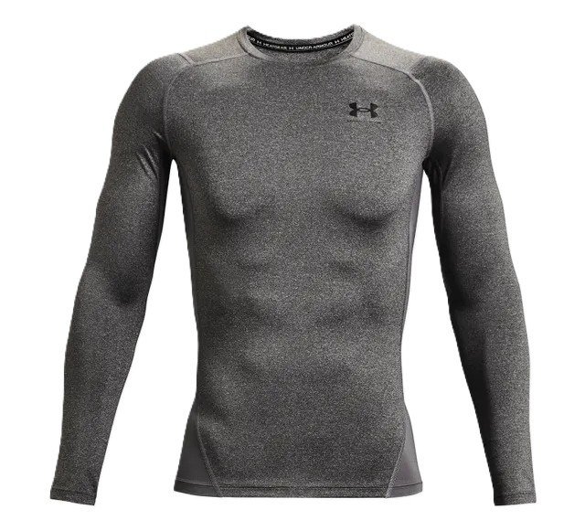 Under Armour HeatGear men's compression long sleeve shirt, carbon heather