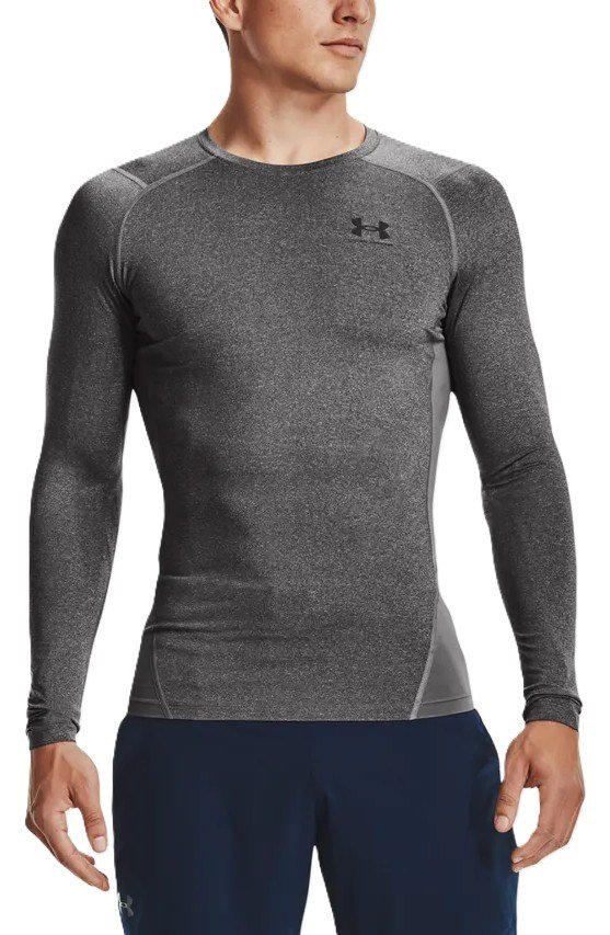 Under Armour HeatGear men's compression long sleeve shirt, carbon heather