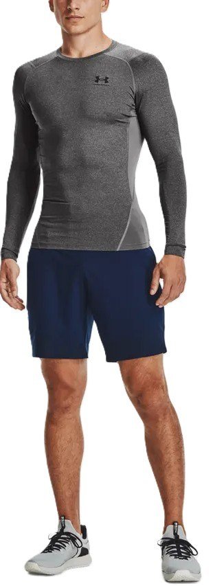 Under Armour HeatGear men's compression long sleeve shirt, carbon heather