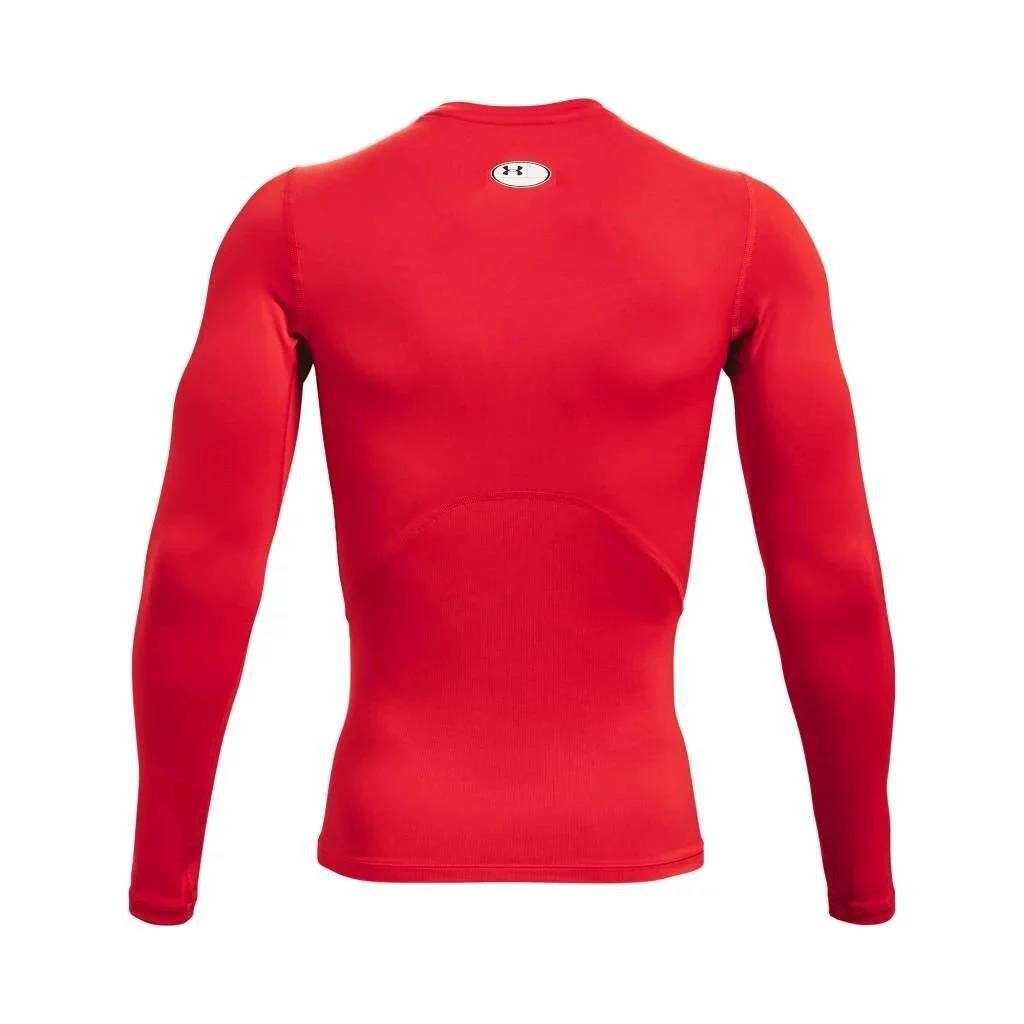 Under Armour HeatGear men's compression long sleeve shirt, red
