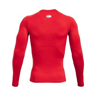 Under Armour HeatGear men's compression long sleeve shirt, red