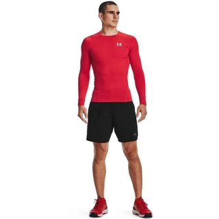 Under Armour HeatGear men's compression long sleeve shirt, red