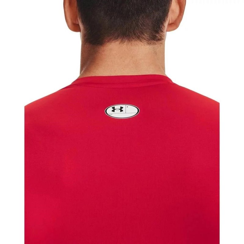 Under Armour HeatGear men's compression long sleeve shirt, red