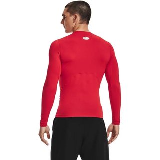 Under Armour HeatGear men's compression long sleeve shirt, red