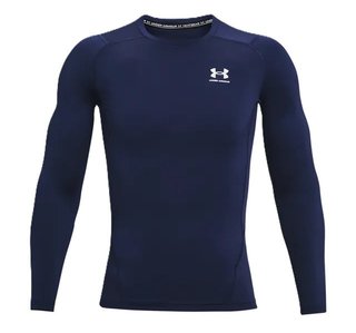 Under Armour HeatGear men's compression long sleeve shirt, midnight navy