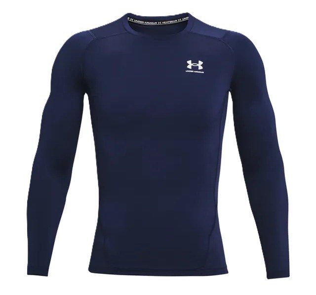 Under Armour HeatGear men's compression long sleeve shirt, midnight navy
