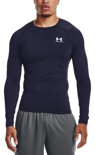 Under Armour HeatGear men's compression long sleeve shirt, midnight navy
