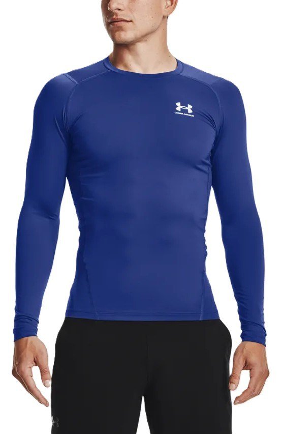 Under Armour HeatGear men's compression long sleeve shirt, royal