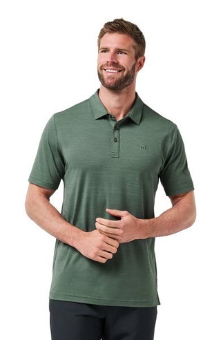 Travis Mathew The Heater men's polo, balsam green