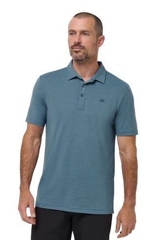 Travis Mathew The Heater men's polo, copen blue