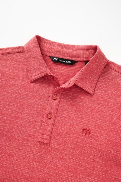 Travis Mathew The Heater men's polo, heather scooter
