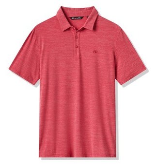 Travis Mathew The Heater men's polo, heather scooter
