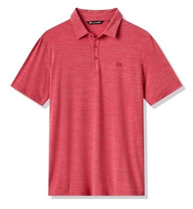 Travis Mathew The Heater men's polo, heather scooter