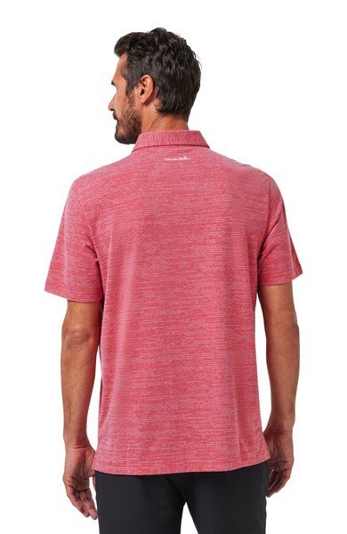Travis Mathew The Heater men's polo, heather scooter