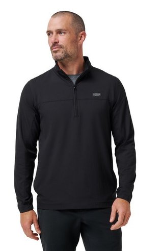 Travis Mathew Wanderlust quarter zip men's jacket, black