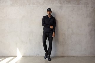 Travis Mathew Wanderlust quarter zip men's jacket, black