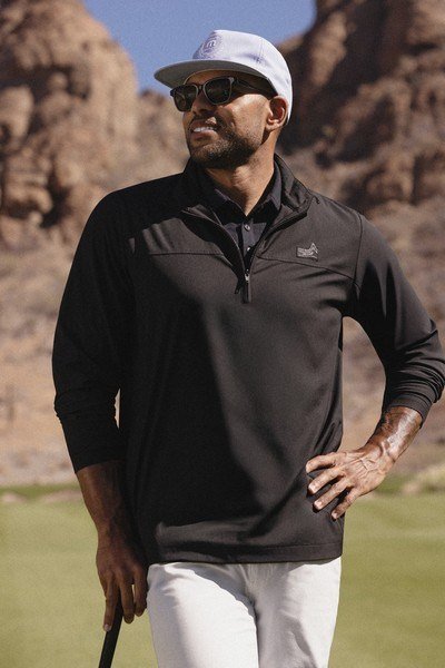 Travis Mathew Wanderlust quarter zip men's jacket, black