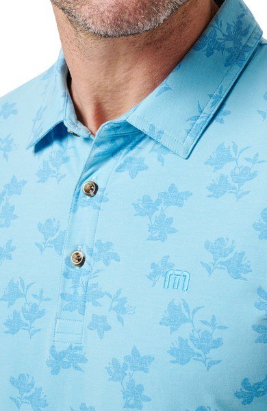 Travis Mathew Port Day men's polo, air blue