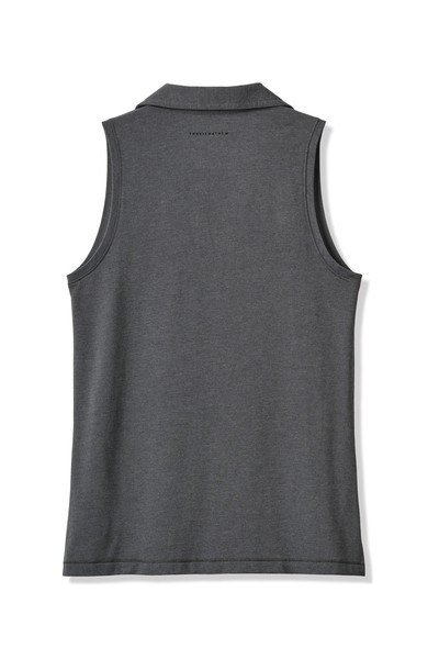 Travis Mathew Featherweight Active 2.0 Sleeveless women's polo, heather black