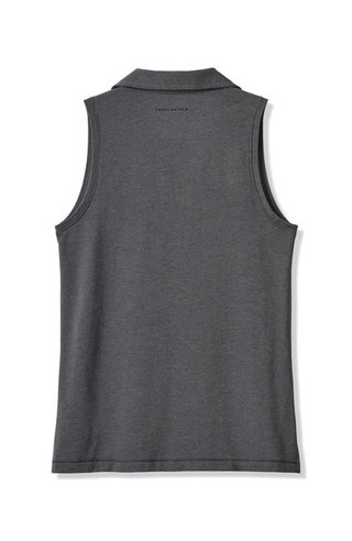 Travis Mathew Featherweight Active 2.0 Sleeveless women's polo, heather black
