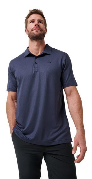 Travis Mathew Featherweight Performance men's polo, total eclipse