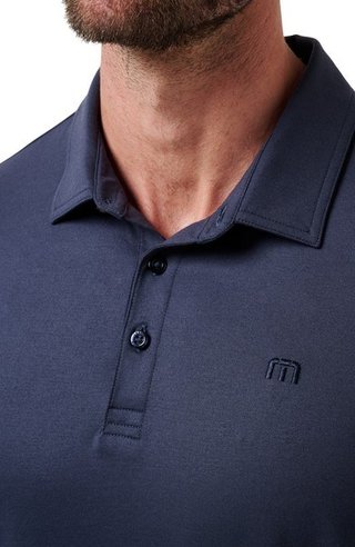 Travis Mathew Featherweight Performance men's polo, total eclipse