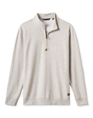 Travis Mathew Cloud men's sweater 1/4 zip, heather grey