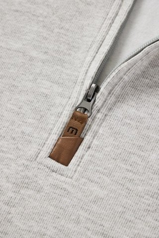 Travis Mathew Cloud men's sweater 1/4 zip, heather grey