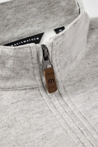 Travis Mathew Cloud men's sweater 1/4 zip, heather grey