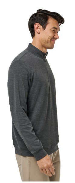 Travis Mathew Cloud men's sweater 1/4 zip, heather black