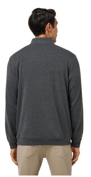 Travis Mathew Cloud men's sweater 1/4 zip, heather black