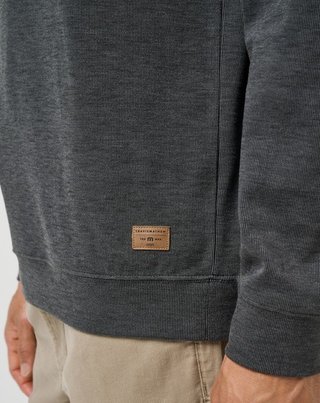 Travis Mathew Cloud men's sweater 1/4 zip, heather black