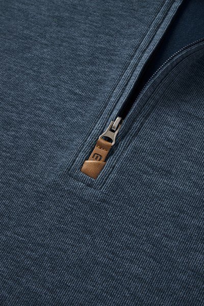 Travis Mathew Cloud men's sweater 1/4 zip, heather navy