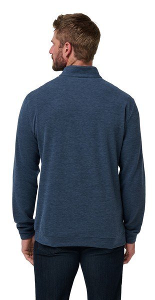 Travis Mathew Cloud men's sweater 1/4 zip, heather navy
