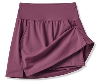 Travis Mathew Game Set Match Moveknit women's skort, damson